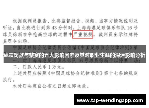 魏震罚款与禁赛的五大影响因素及其对职业生涯的深远影响分析 魏震罚款与禁赛的五大影响因素及其对职业生涯的深远影响分析